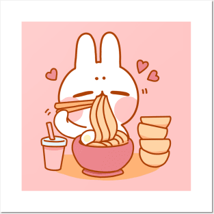 Cute Ramen Bunny Posters and Art